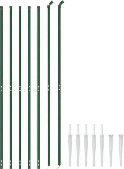 Produktbild VidaXL Maschendrahtzaun mit Bodenhülsen Grün 2x10 m, Farbe
