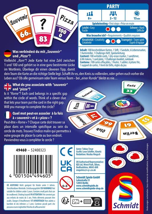Actual product image Schmidt Spiele One Round? (d,e,f) (German, English, French)