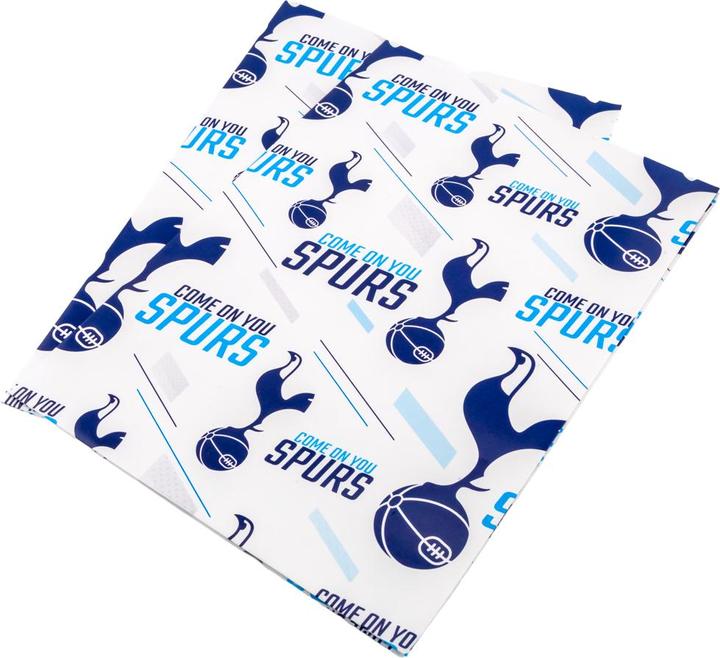 Actual product image Tottenham Hotspur FC Text Gift Wrap Sheets (Pack of 2) (Wrapping paper, 2 x)