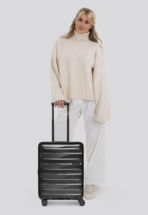 Immagine prodotto Bergpfeil Trolley da viaggio a 4 ruote per cabina S 55 cm con piega ad espansione (44 l, Bagaglio a mano (fino a 50 litri))