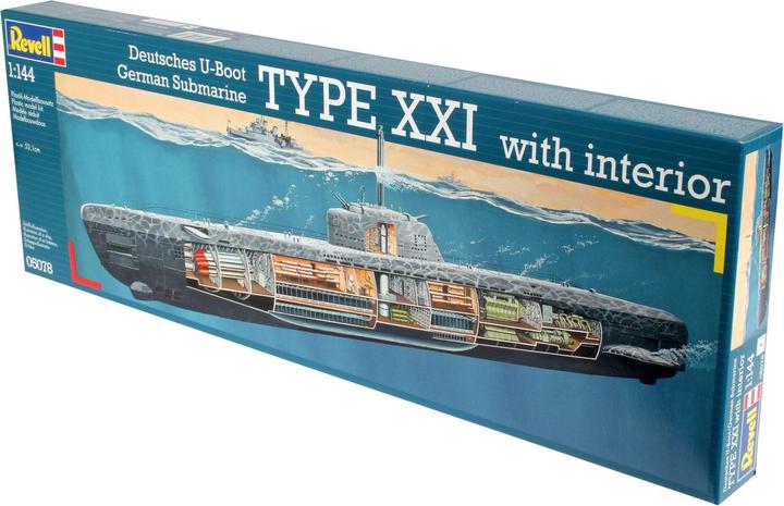 Actual product image Revell Submarine type XXI with interior