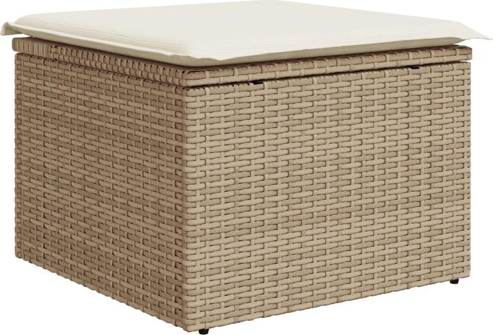 Produktbild VidaXL 8-teiliges Garten-Sofa-Set mit Kissen Beige Poly Rattan