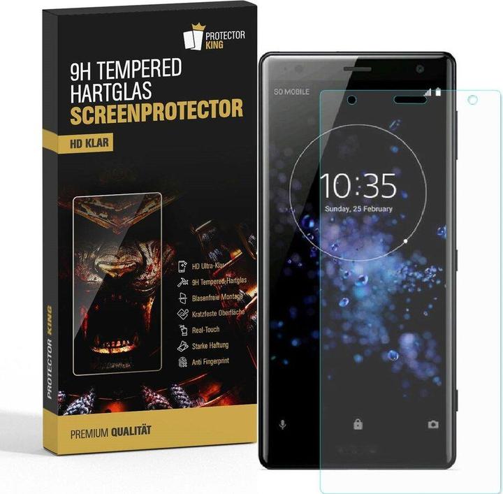 Actual product image Protectorking 1x real tempered 9H armoured glass 3D CLEAR (1 Piece, Sony Xperia XZ2 Compact)