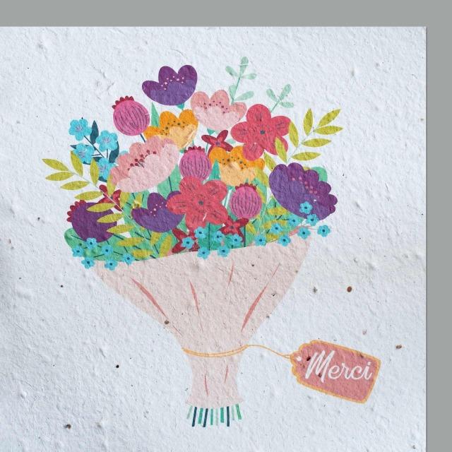Produktbild Hervorragend Growing Paper Karte Blumenstrauss Merci (1 Stk.)