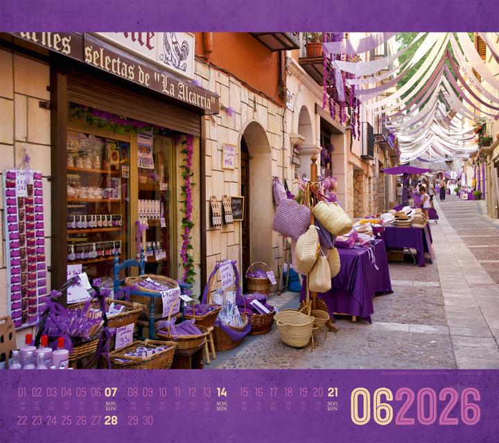 Produktbild World of Food - Kulinarische Weltreise Kalender 2026 (Englisch, Deutsch, Ackermann Kunstverlag GmbH, 2025)