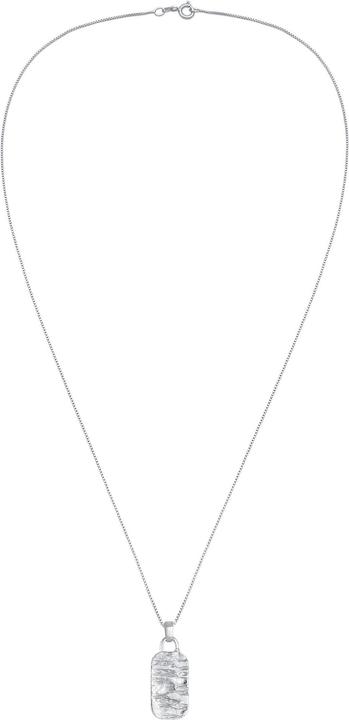 Immagine prodotto Kuzzoi Marchio Collana Piastra Militare Martellata Argento 925 (Argento 925, 55 cm)