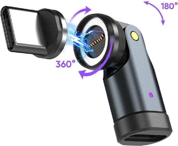 Immagine prodotto 4smarts USB-C 540° Magnetkabel-Set GravityCord (1.80 m, USB 2.0, 240 W)