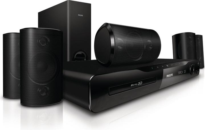 Productafbeelding Philips HTS4562/12, 3D 5.1 Blu-ray home cinema-systeem, 1000 watt (105 W)