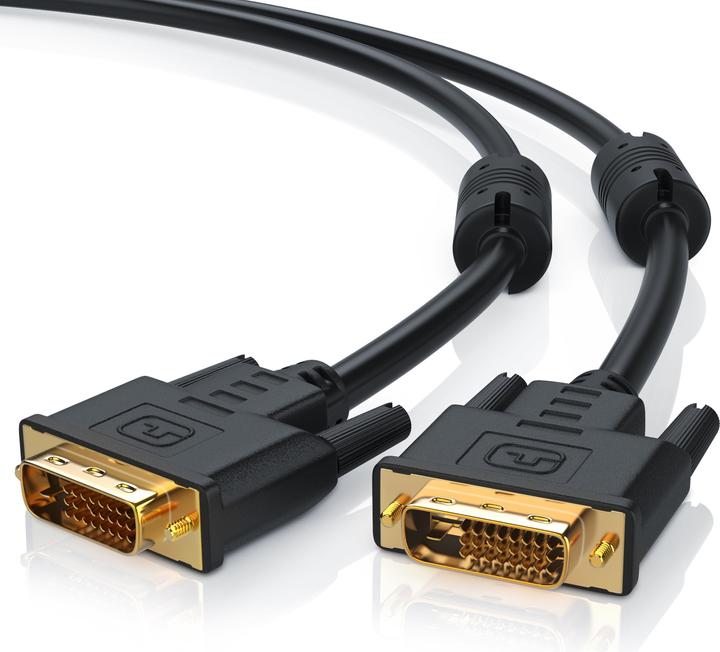 Produktbild CSL DVI zu DVI Kabel - Dual Link 24 1 - HDTV Auflösungen bis 2560x1600 - Ferritkern - OFC Kupferleiter (2 m, DVI)