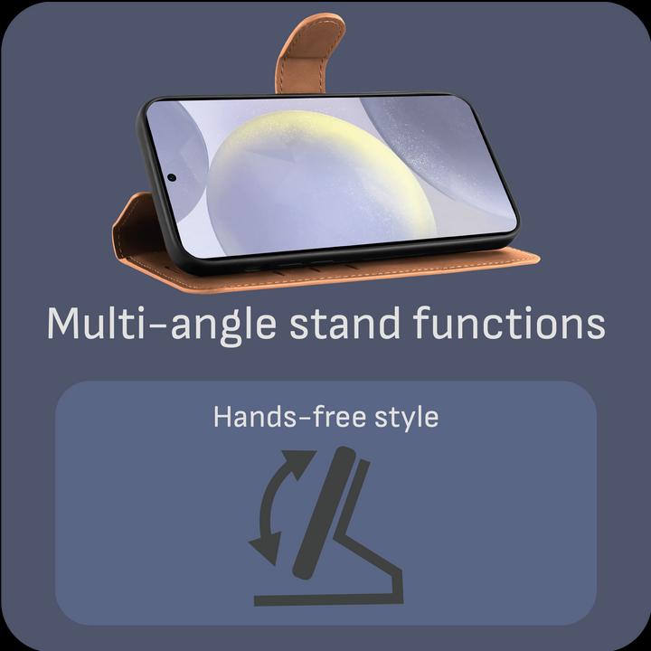 Produktbild Cazy Premium-Geldbörsen-Etui, Magnetisches Geldbörsen-Etui, Kartenfächer, Ständer (Samsung Galaxy S25+)