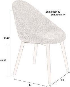 Actual product image Dutchbone Fenna Chair Terra