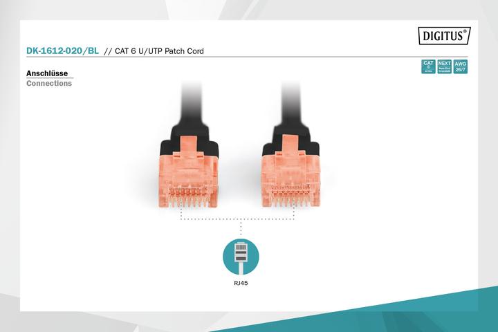 Immagine prodotto Digitus Cavo di rete (U/UTP, CAT6, 2 m)