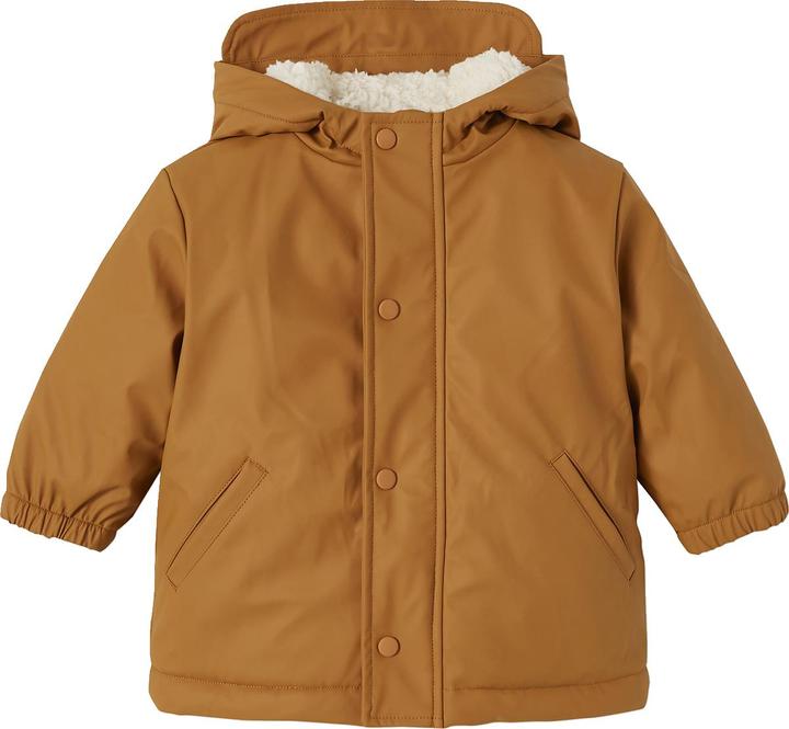 Actual product image Vertbaudet Baby set: thermal rain jacket with faux fur and mud trousers, recycled polyester (68)