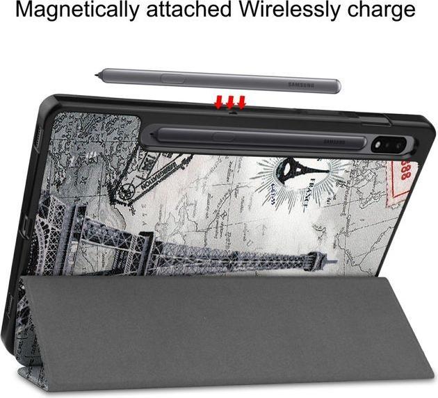 Actual product image MU Style Triple folding cover with pattern (Galaxy Tab S7)