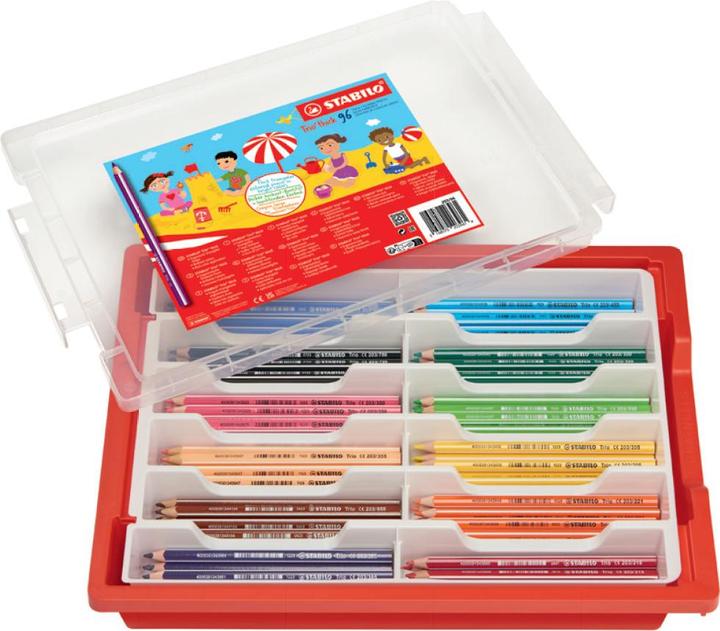 Produktbild STABILO Dreikant-Buntstift - Trio dick - 96er Box - mit 12 verschiedenen Farben (Mehrfarbig, 96 x)