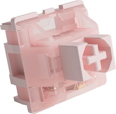 Actual product image Akko CS Sakura Switches, mechanical, 3-pin, linear, MX stem, 39g - 45 pieces