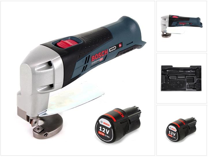 Produktbild Bosch Professional Bosch GSC 12 V-13 Akku Blechschere 12V L-Boxx ready + 1x Akku 2,0Ah - ohne Ladegerät