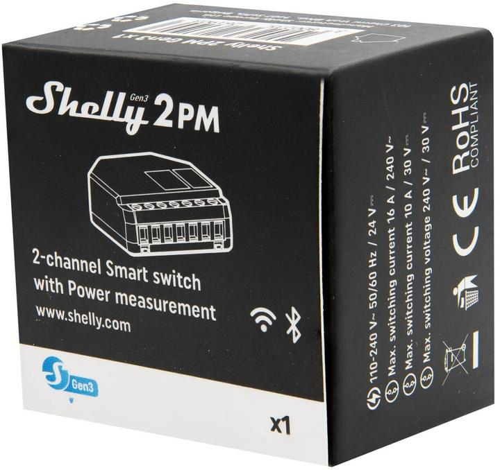 Produktbild Shelly 2PM Gen3 x2 (Schaltaktor)