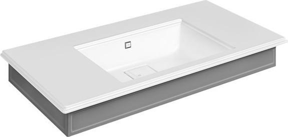 Produktbild Gessi Eleganza Waschtisch, 1100 x 522mm, Cristalplant (mattes Weiss), aussen RAL9005, 46816800 (650 mm, 1200 mm)