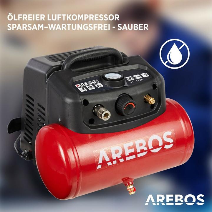 Immagine prodotto Arebos Compressore d'aria (8 bar, 6 l)