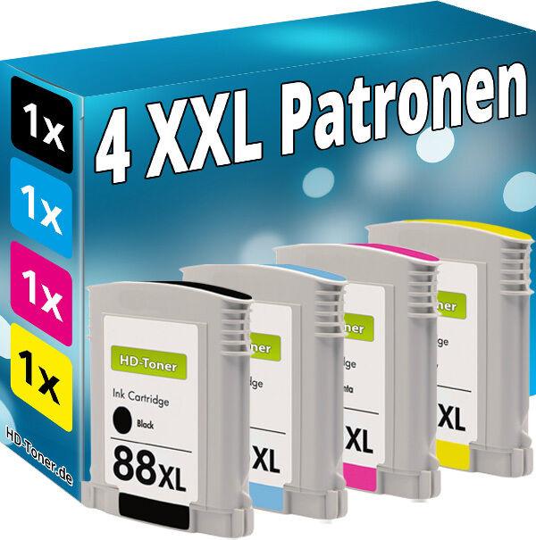 Actual product image Druckfuxx SET 4x TINTE PATRONEN für HP 88XL OfficeJet Pro L7680 L7700 L7750 L778