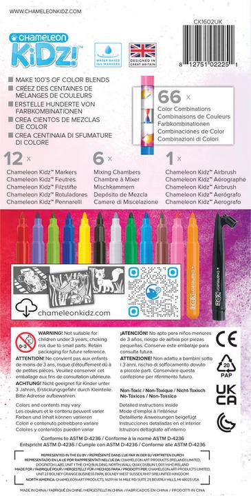 Actual product image Chameleon Airbrush Blend & Spray Set 12 Markers (Multicoloured, 12 x)