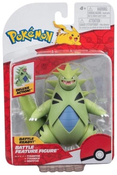 Actual product image Jazwares Pokemon Battle Feature Figure 11cm Deluxe Action - Tyranitar PKW3040