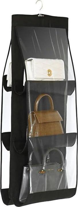 Produktbild Hermex Handtaschen Organizer Hängende Aufbewahrungstasche 6 Fächer Schwarz