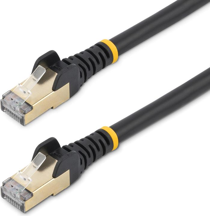 Image du produit StarTech Câble de brassage Cat6a 0.5m Black (STP, CAT6a, 0.50 m)