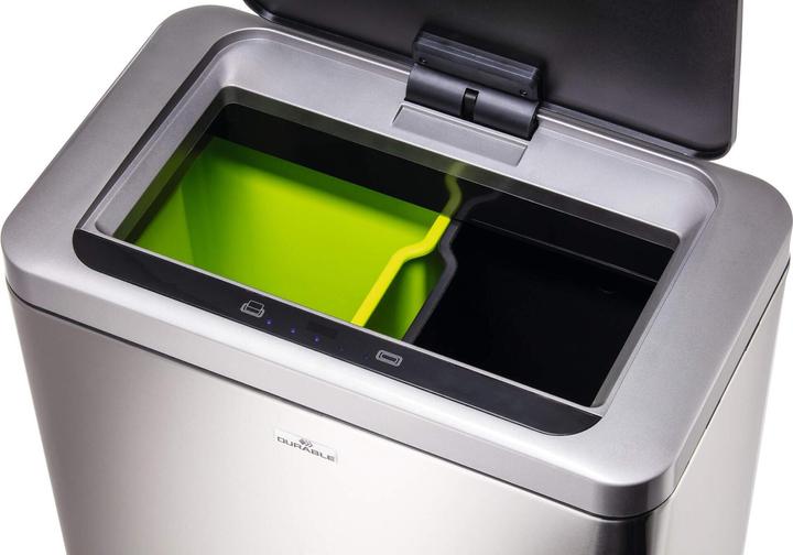 Image du produit Durable Sensor Poubelle NO TOUCH DUO 2x20l argent (40 l)