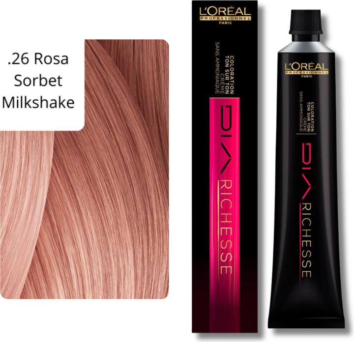 Immagine prodotto L'Oréal Professionnel Dia Richesse (26 Frullato di latte rosa caldo)