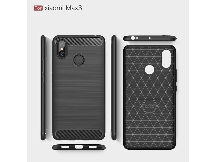Actual product image Screenguard Xiaomi Mi Max 3 Hull Carbon Brushed Soft TPU (Mi Max 3)