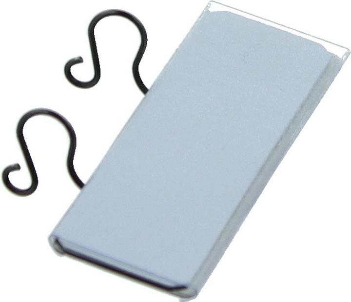 Produktbild Grieshaber Beschriftungsschildchen 121 für Briefkörbe und Tablare BxH 68x20mm verzinkt