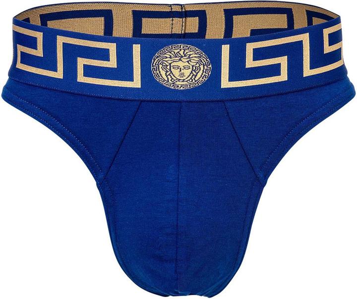 Versace Underpants Thong Jersey Topeka Bi-Stretch Cotton Organic New Logo