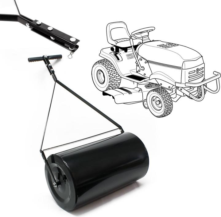 Produktbild Wiltec Rasenwalze für Handbetrieb und Rasentraktor Gartenwalze Walze für Rasen