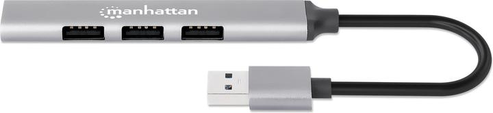 Produktbild Manhattan 4Port USB-A Hub 3x480Mbit/s 1xGbit/s USB-A Stecker (USB-A, 4 Ports)