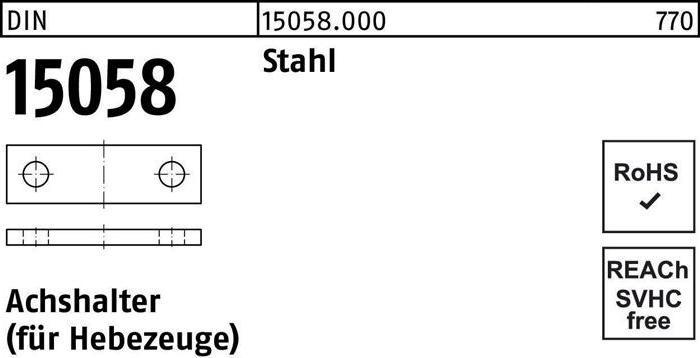 Produktbild Achshalter DIN 15058 20 x 5 Stahl