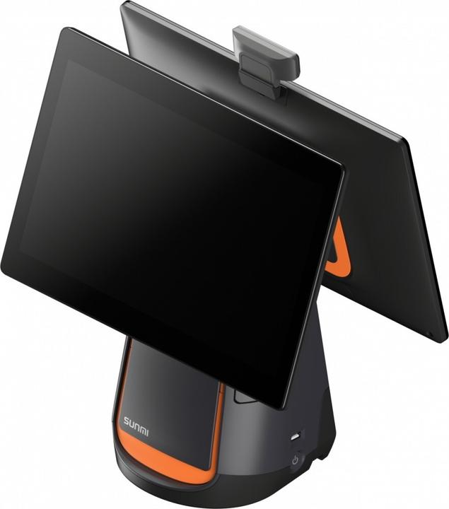 Actual product image Sunmi T2s, 39.6cm (15.6"), VFD, Android, black, orange POS system, retail, touchscreen, capacitive,...