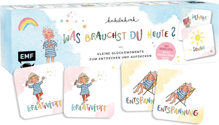 Produktbild Memo-Spiel: Was brauchst du heute? – Kleine Glücksmomente zum Entdecken und Aufdecken (Deutsch)