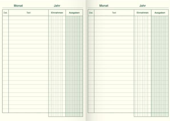 Actual product image König & Ebhardt Cash book A5 40 sheets paperback (40 x)