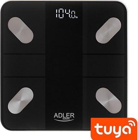 Immagine prodotto Adler Bilancia pesapersone intelligente | AD 8186w | Peso massimo (capacità) 180 kg | Precisione 100 g | (180 kg)
