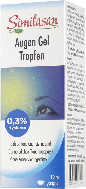 Produktbild Similasan Augen Gel Tropfen mit 0,3 % Hyaluron (10 ml, Augen Gel Tropfen mit 0,3 % Hyaluron)