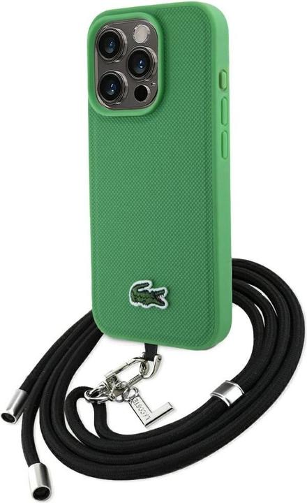 Produktbild Lacoste Etui Iconic Petit Pique Crossbody Cord MagSafe do iPhone 15 Pro zielony