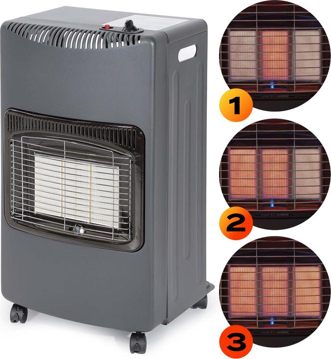 Produktbild Wiltec mobile Gasheizung 4,2kW Gasheizstrahler 42x36x73cm Heizstrahler Innenraum (4200 W)