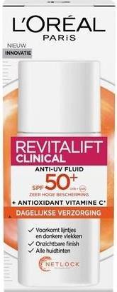 Image du produit L'Oréal Paris L'Oreal Paris Hydratant Revitalift Clinical Spf 50 Vitamine C Anti-Uv Fluide - 50ml (Crème solaire, SPF 50, 50 ml)