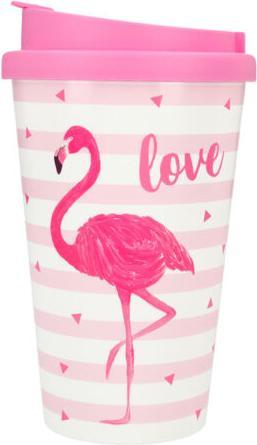 Productafbeelding Magni To-go mok met flamingo slogan (350 ml)