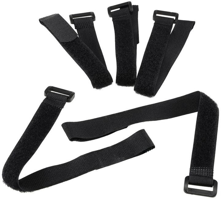 Actual product image Chilitec Velcro strap with eyelet, width 20x300mm black, loadable up to 15kg, 5 pieces (20 mm)