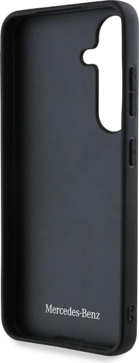 Image du produit Mercedes Leather Curved Stitches Case for Samsung Galaxy S25 - Black (Samsung Galaxy S25)
