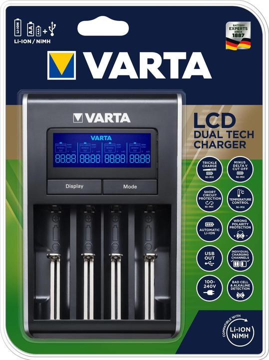 Produktbild Varta LCD Dual Tech Charger (1 Stk., AAA, AA, Ladegerät ohne Akku)