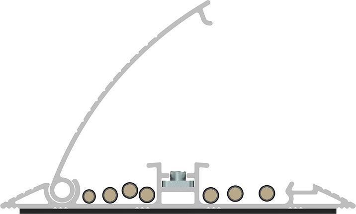 Actual product image Multibrackets Top shelf cable duct 139x750, aluminium, silver (Duct, 75 cm)